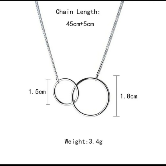 Silver Circle Pendant Necklace - Picture 4 of 4